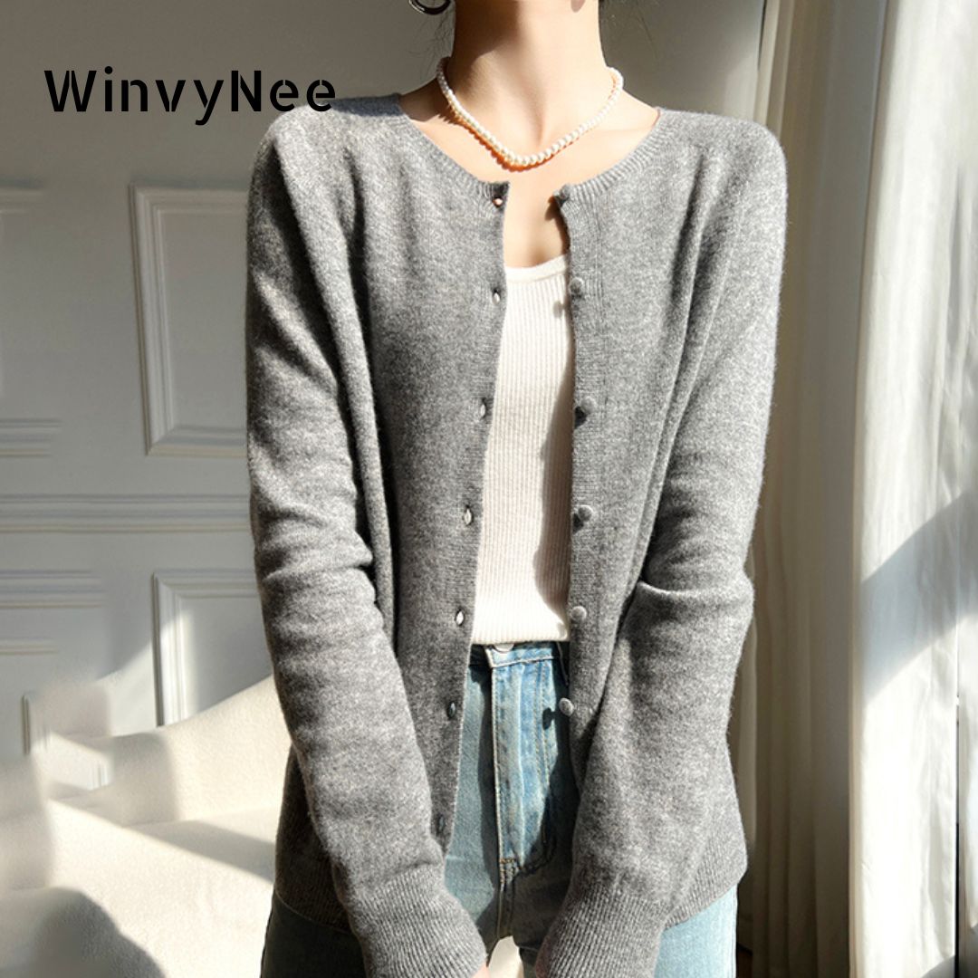 Winter Clothing Trends - WwiyNee-Cardigans de lã de malha feminina,