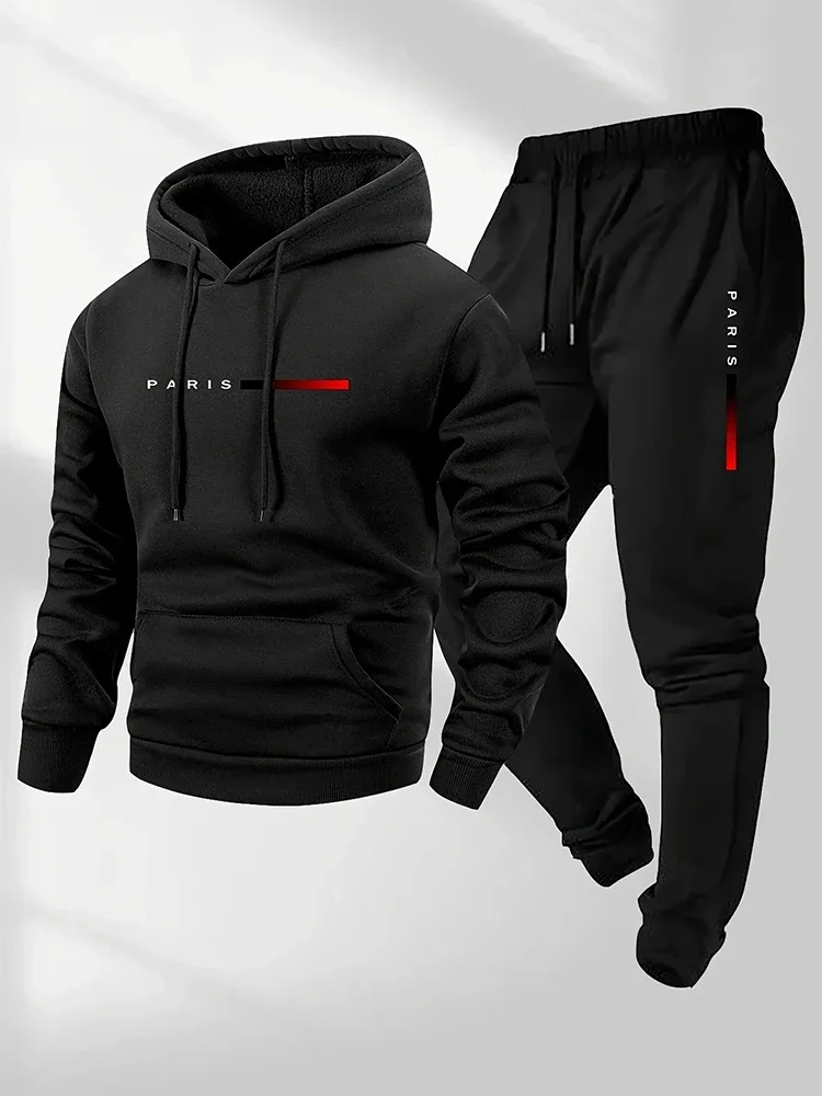 Winter Cloth - Conjunto Esportivo Casual Diário Masculino: Moletom