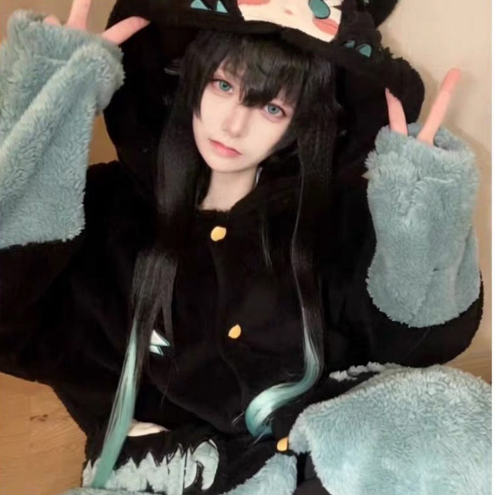Fleece Hoodie Lined - Conjunto de Pijamas Demon Slayer Tokitou