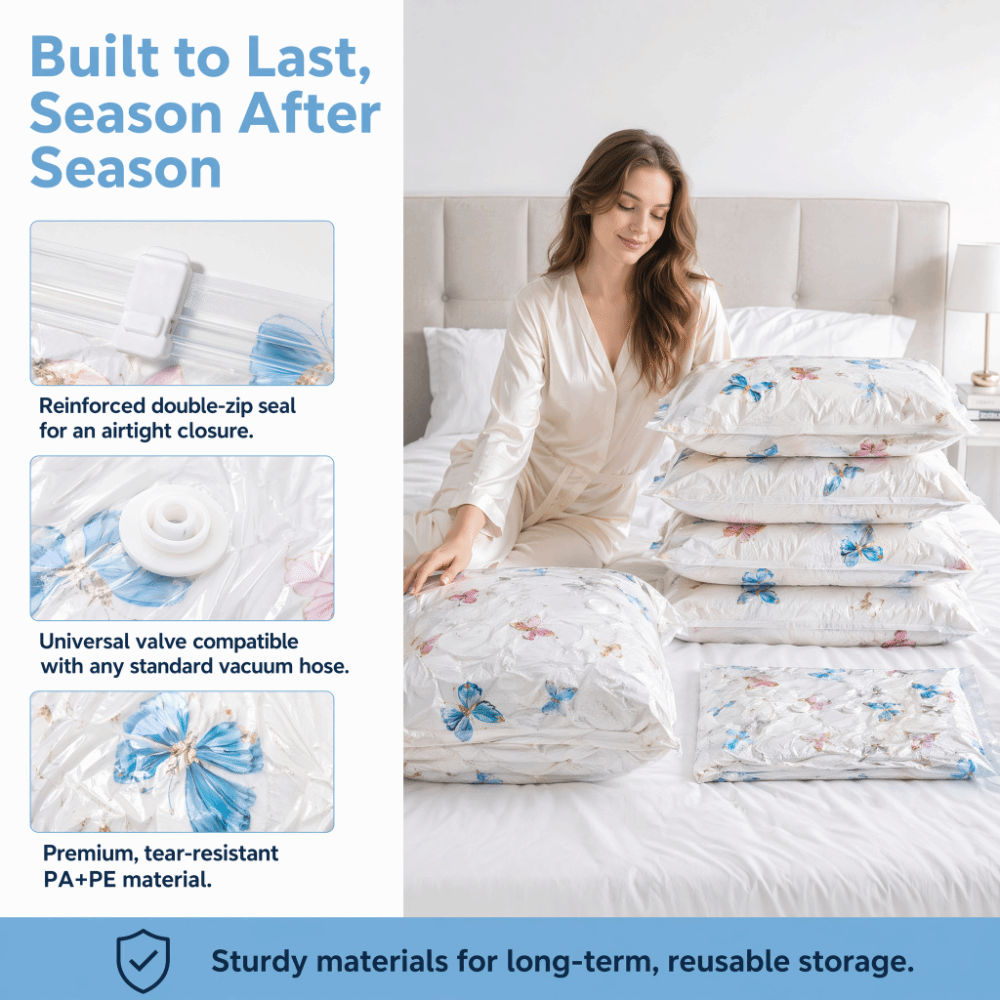 Winter Clothing Storage - Sacos de armazenamento a vácuo reforçados,