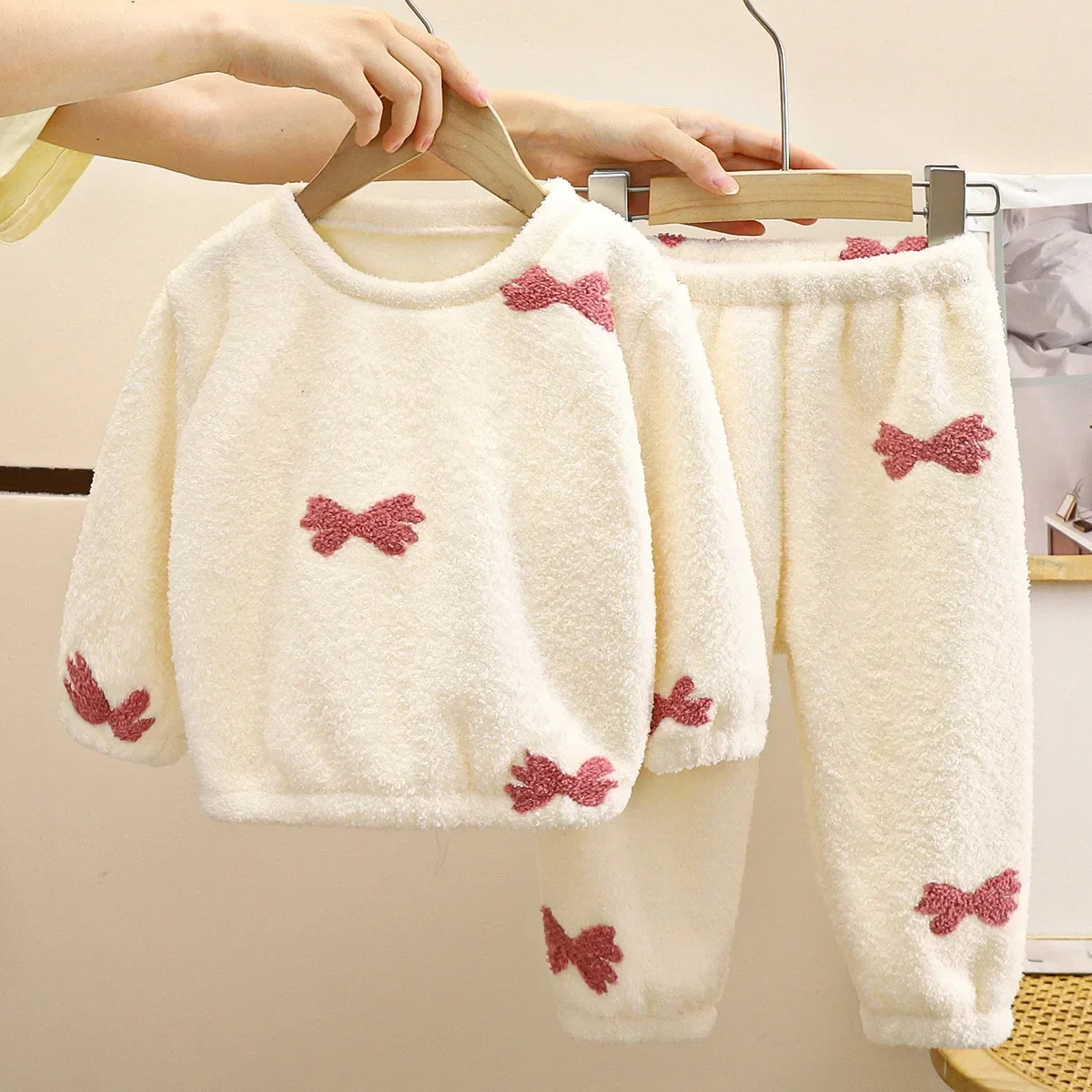 Winter Clothing For Baby Girl - Novas crianças outono inverno engrossar pijamas