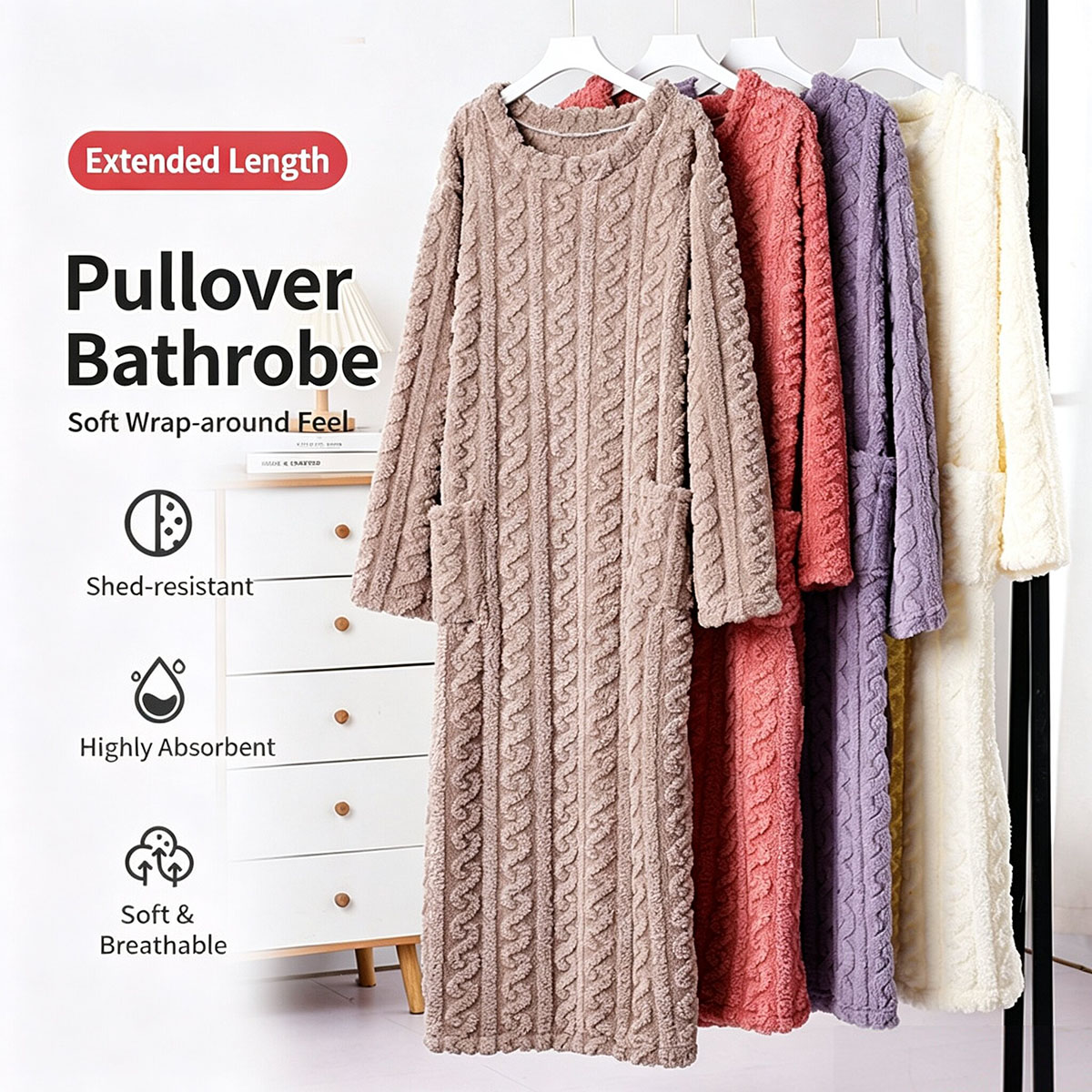 Winter Cloth - Camisola de Veludo Coral de Inverno,