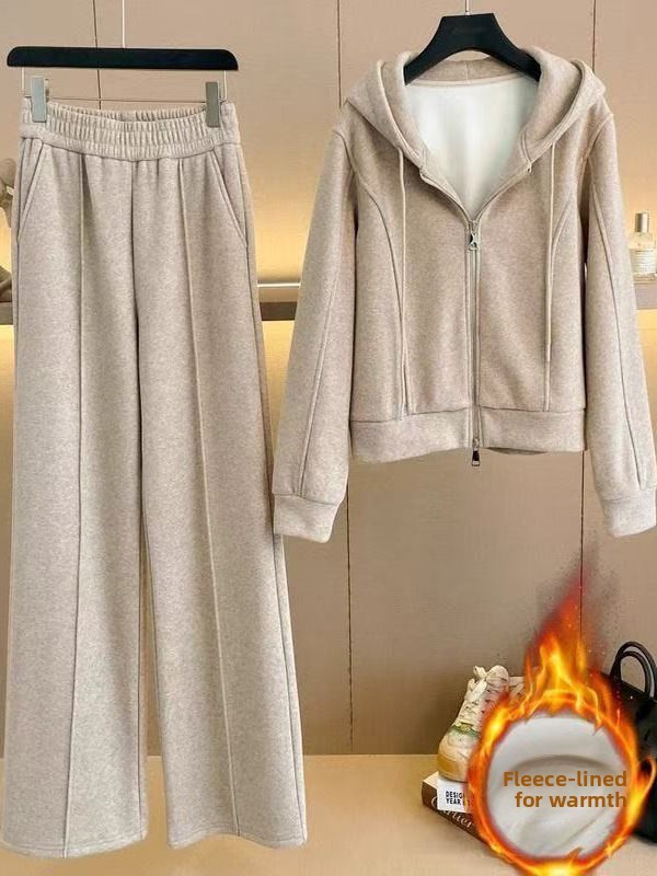 Fleece Hoodie Lined - Conjunto Feminino de Inverno com Moletom