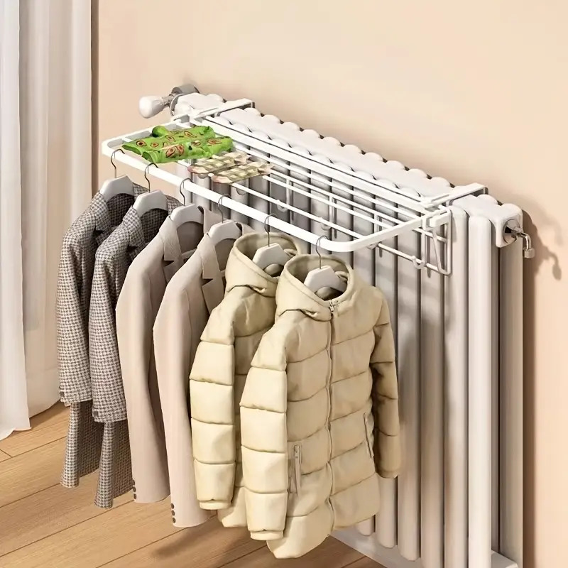 Winter Clothing Storage - Rack de radiador montado na parede