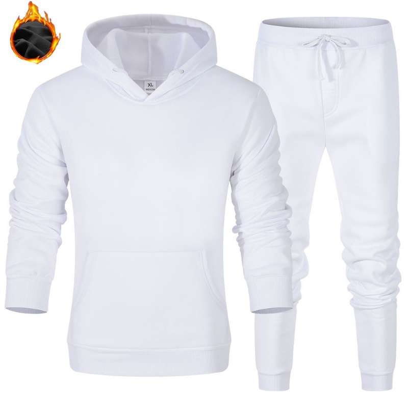 Fleece Hoodie Lined - Conjunto de Moletom Masculino com Capuz
