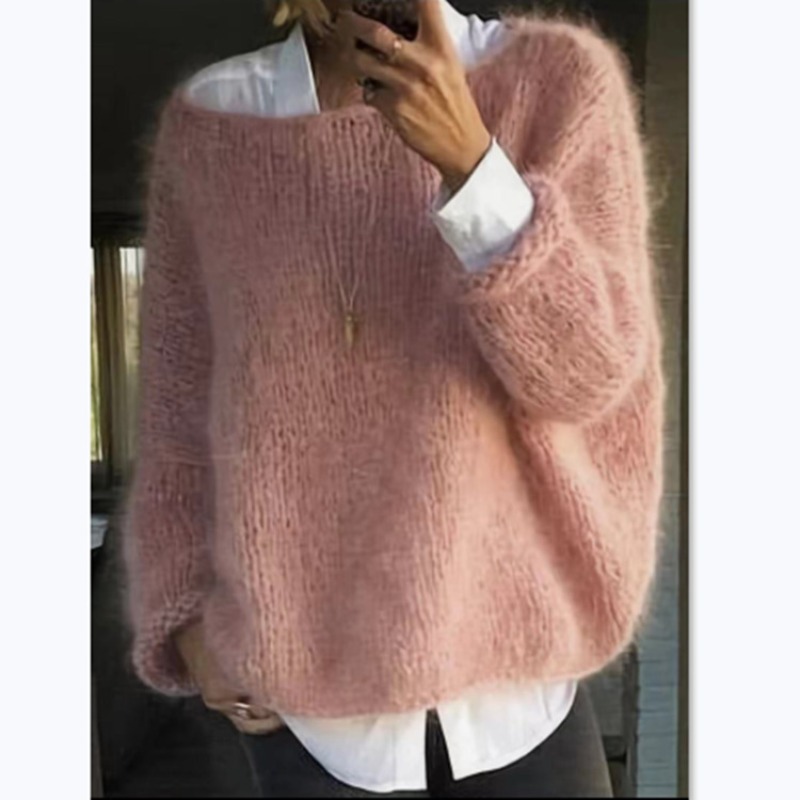 Winter Clothing Trends - Camisola fofa feminina outono inverno malha