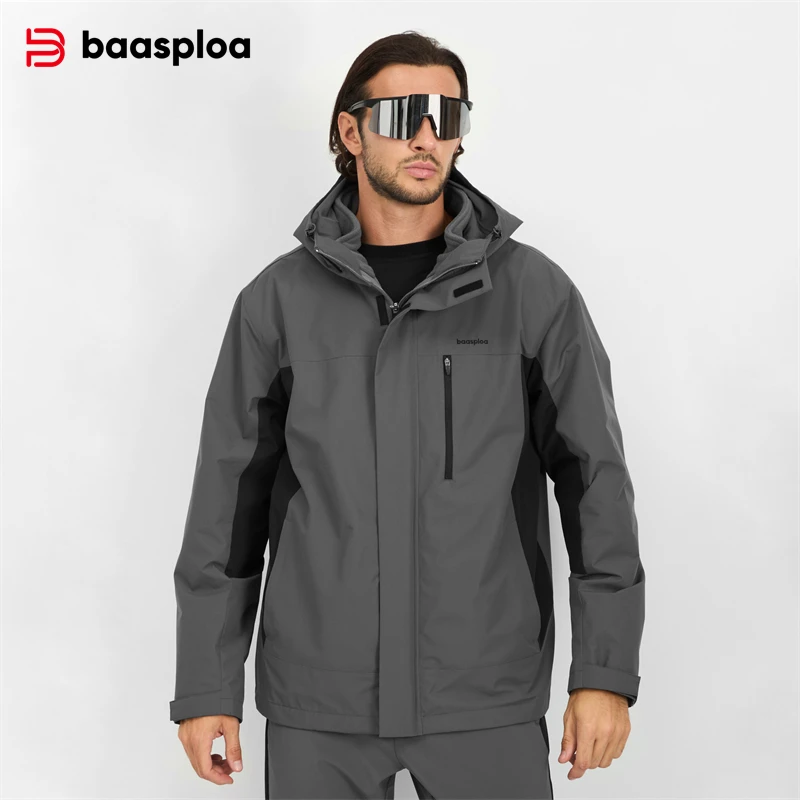 Fleece Hoodie Lined - Baasploa nova jaqueta masculina ao ar
