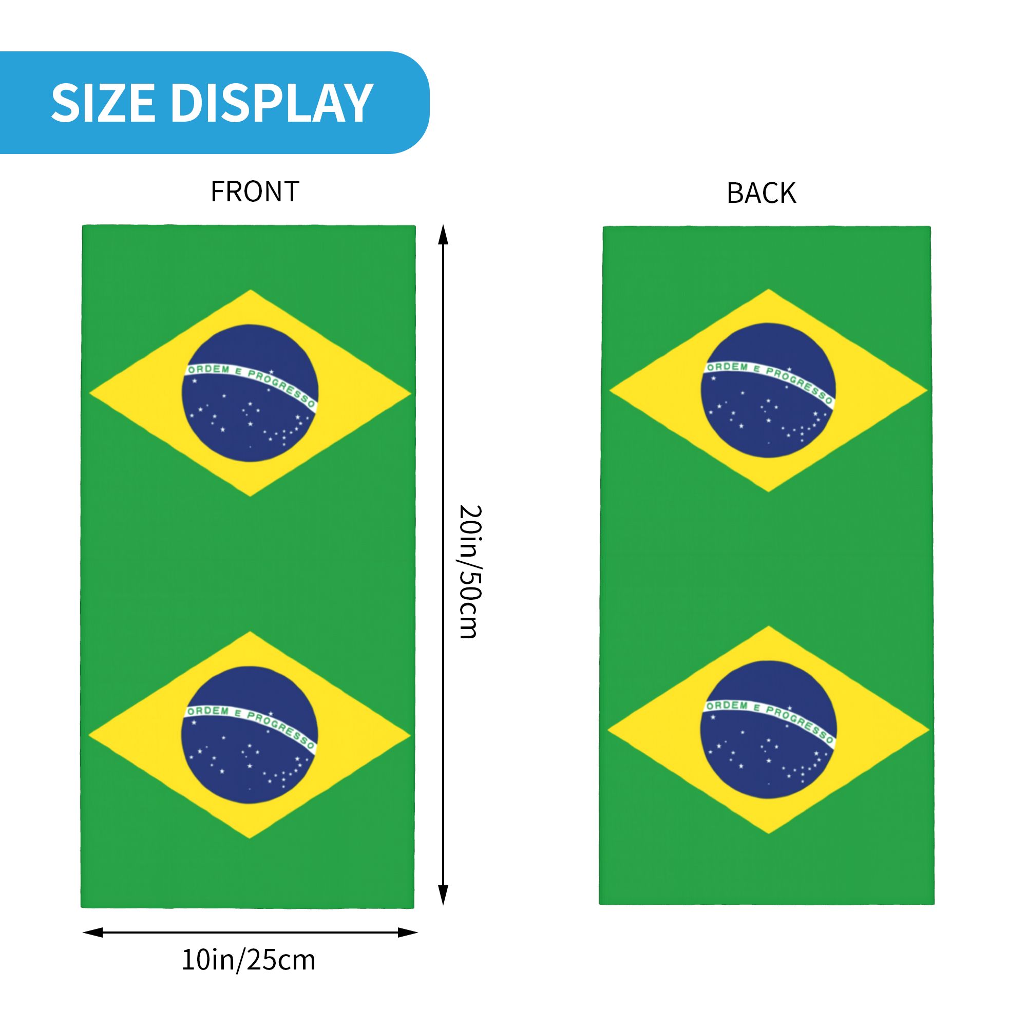 Bandana com bandeira do Brasil - Neck Gaiter Fleece avaliação e preço