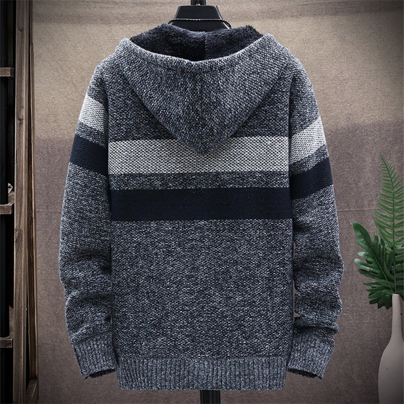 Camisola listrada masculina ca - Fleece Hoodie Lined avaliação e preço