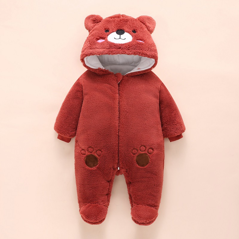 Macacão de urso bonito para be - Winter Clothing For 1 Year Old Girl avaliação e preço