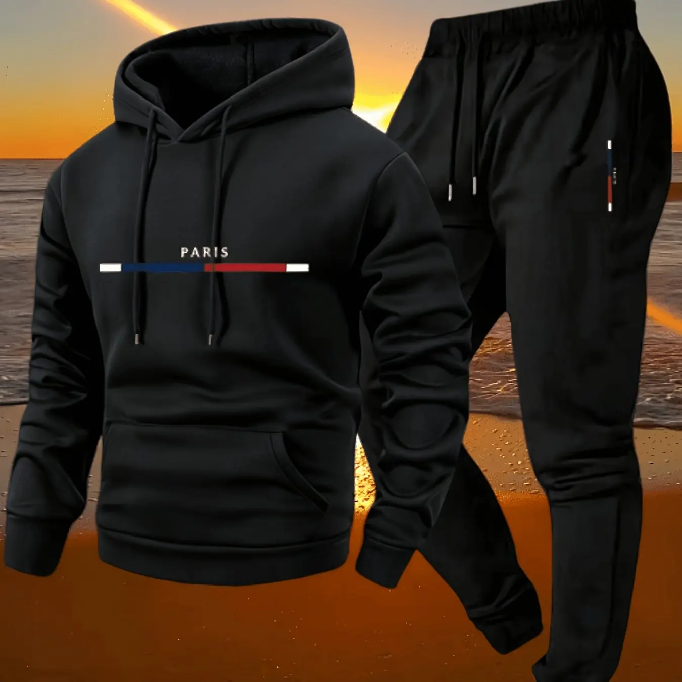 Novo conjunto de moletom com c - Fleece Hoodie Lined avaliação e preço