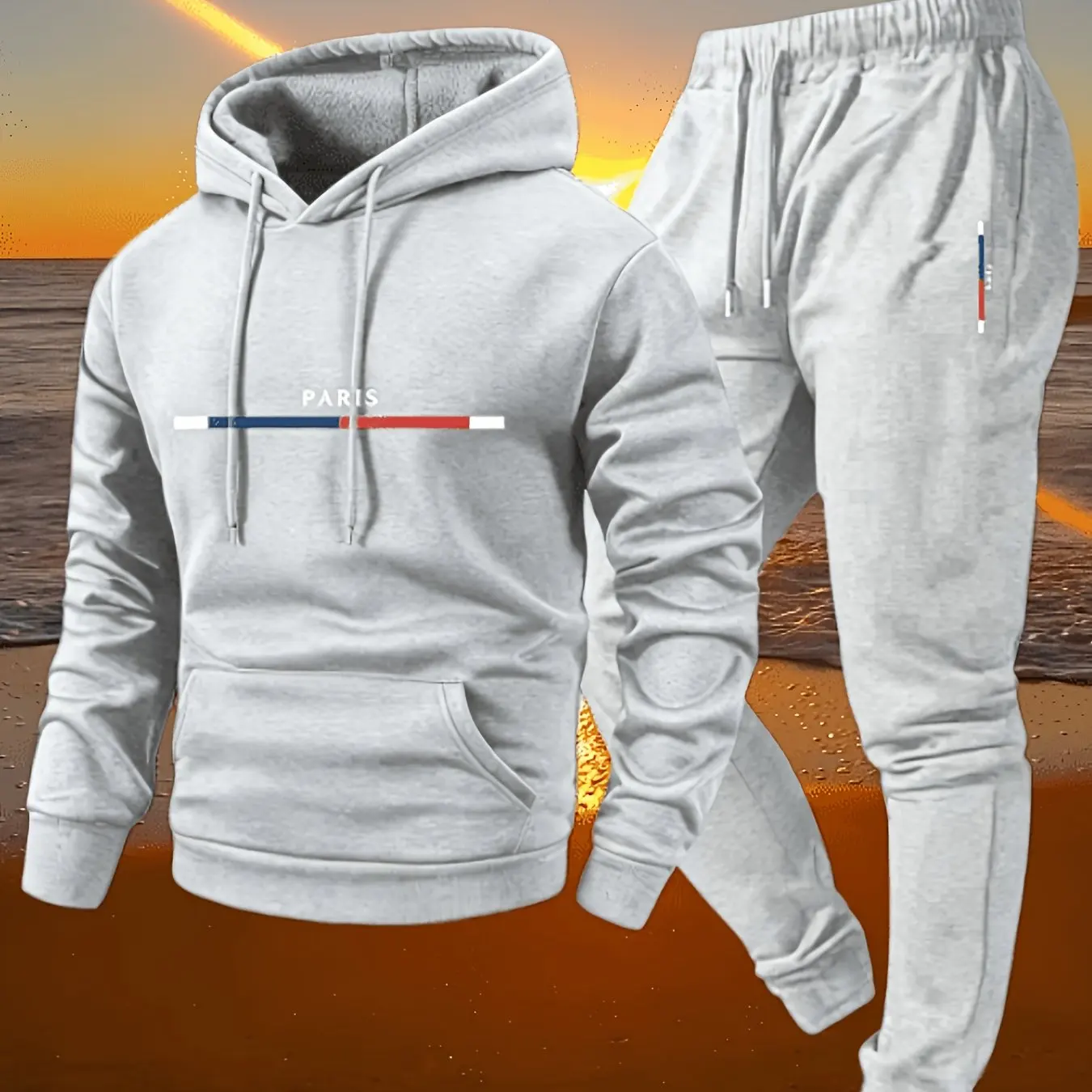 Novo conjunto de moletom com c - Fleece Hoodie Lined avaliação e preço