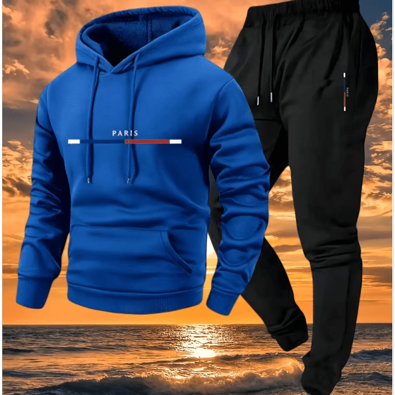 Novo conjunto de moletom com c - Fleece Hoodie Lined avaliação e preço