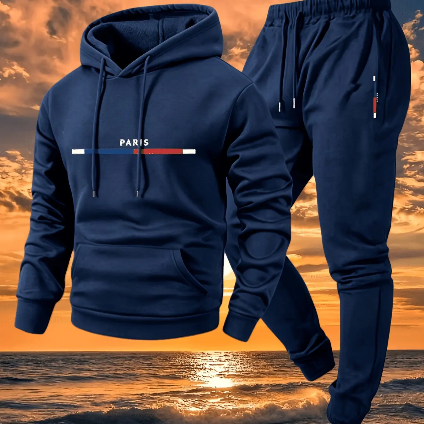 Novo conjunto de moletom com c - Fleece Hoodie Lined avaliação e preço