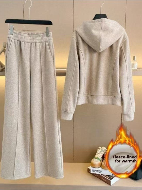Conjunto Feminino de Inverno c - Fleece Hoodie Lined avaliação e preço