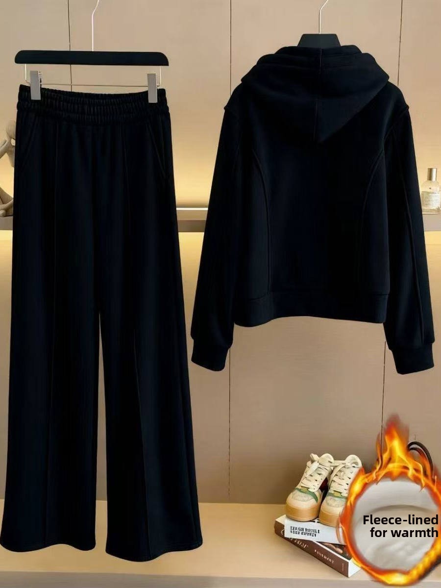 Conjunto Feminino de Inverno c - Fleece Hoodie Lined avaliação e preço