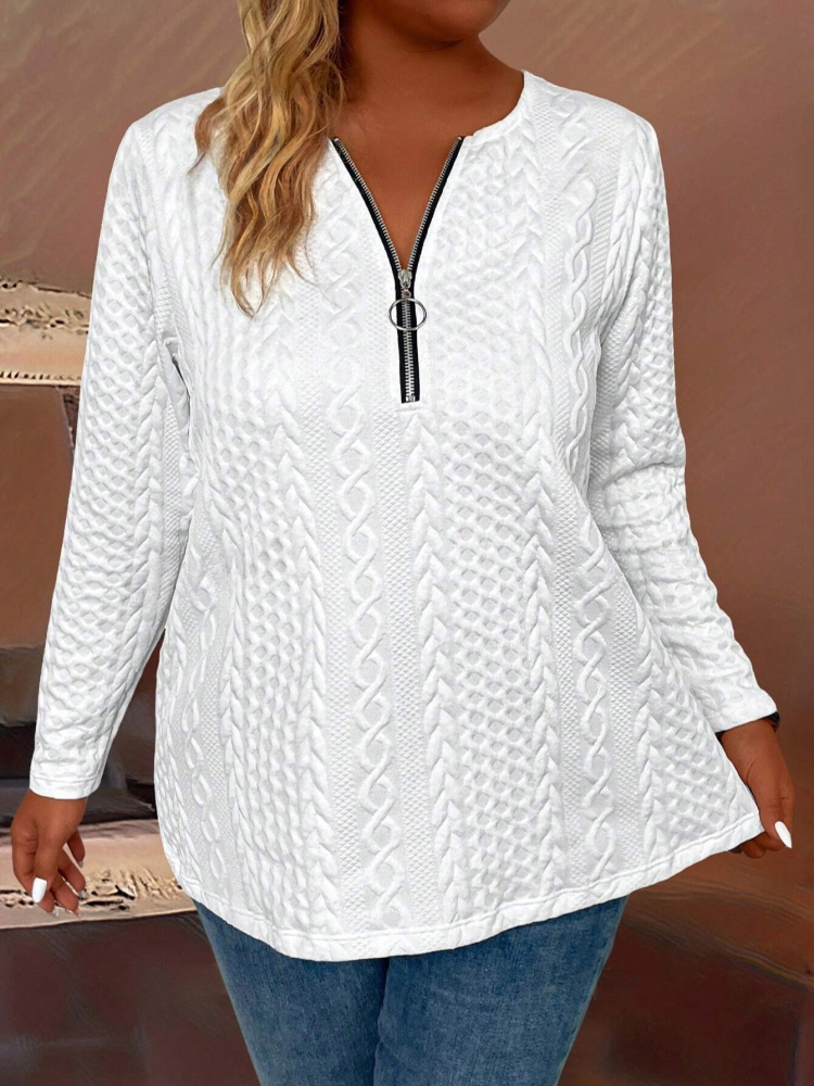 Camiseta de meia zíper feminin - Winter Clothing Trends avaliação e preço